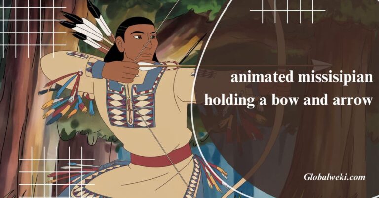 animated missisipian holding a bow and arrow